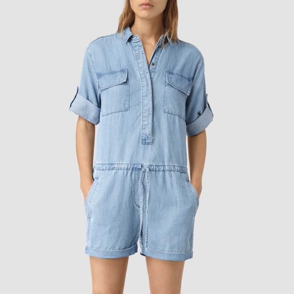 All Saints Denim Jumpsuit Size 6